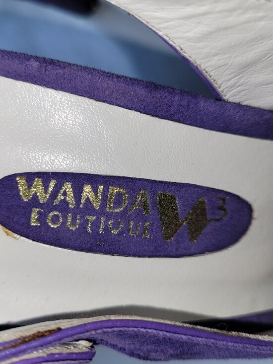 Vintage Purple Suede Slingbacks with Rosette Detail Size EU 39 - Picture 2 of 11